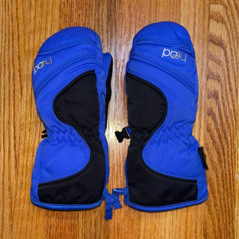 Head Insulated Mittens Size Small Blue Like New